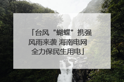 台风“蝴蝶”携强风雨来袭 海南电网全力保民生用电
