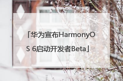 华为宣布HarmonyOS 6启动开发者Beta
