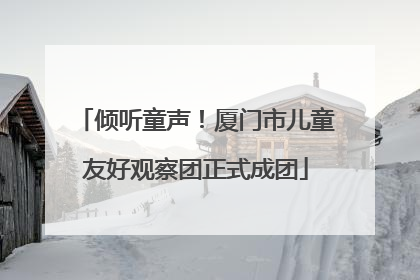 倾听童声！厦门市儿童友好观察团正式成团