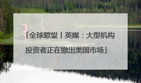 全球瞭望丨英媒：大型机构投资者正在撤出美国市场