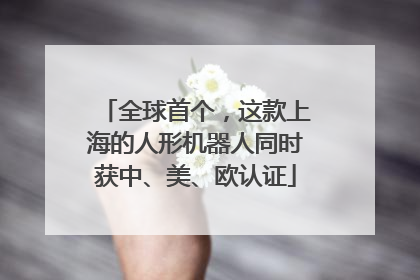 全球首个，这款上海的人形机器人同时获中、美、欧认证