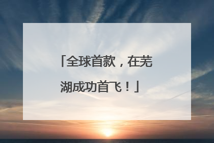 全球首款，在芜湖成功首飞！