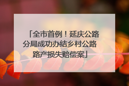 全市首例！延庆公路分局成功办结乡村公路路产损失赔偿案