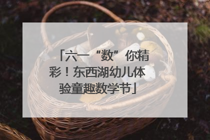 六一“数”你精彩！东西湖幼儿体验童趣数学节