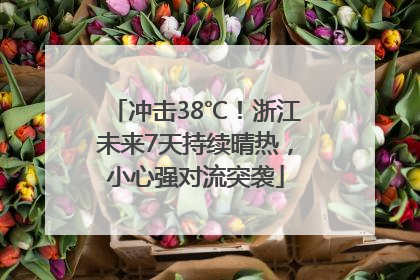 冲击38℃！浙江未来7天持续晴热，小心强对流突袭