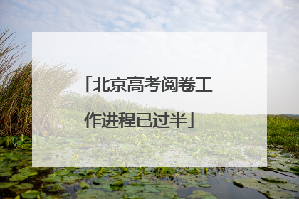 北京高考阅卷工作进程已过半