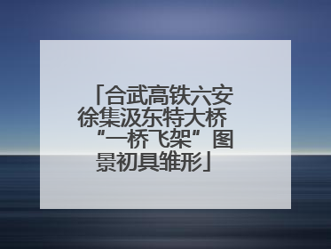 合武高铁六安徐集汲东特大桥“一桥飞架”图景初具雏形