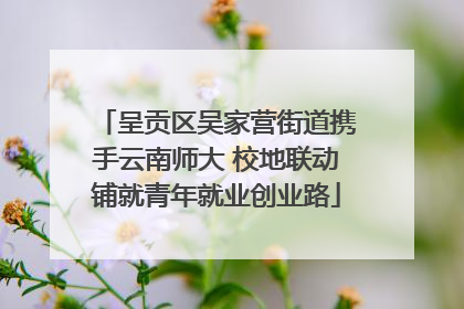 呈贡区吴家营街道携手云南师大 校地联动铺就青年就业创业路