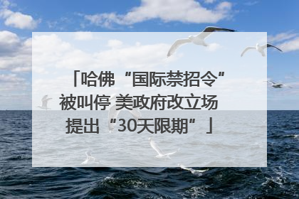 哈佛“国际禁招令”被叫停 美政府改立场提出“30天限期”