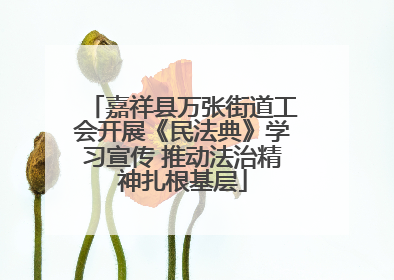 嘉祥县万张街道工会开展《民法典》学习宣传 推动法治精神扎根基层