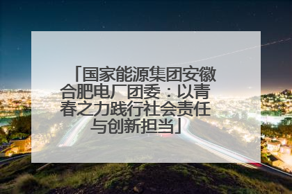 国家能源集团安徽合肥电厂团委：以青春之力践行社会责任与创新担当