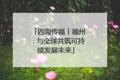 四海传福丨福州：与全球共筑可持续发展未来