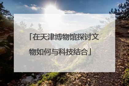 在天津博物馆探讨文物如何与科技结合