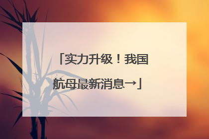 实力升级！我国航母最新消息→