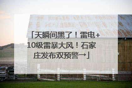 天瞬间黑了！雷电+10级雷暴大风！石家庄发布双预警→