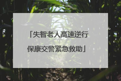 失智老人高速逆行 保康交警紧急救助