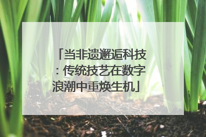 当非遗邂逅科技：传统技艺在数字浪潮中重焕生机