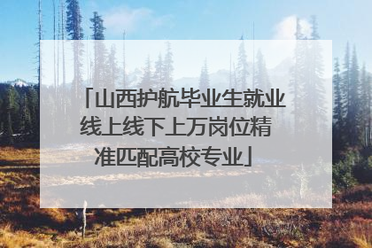 山西护航毕业生就业 线上线下上万岗位精准匹配高校专业