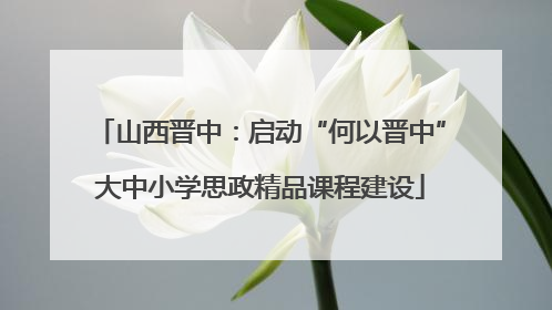 山西晋中：启动“何以晋中”大中小学思政精品课程建设
