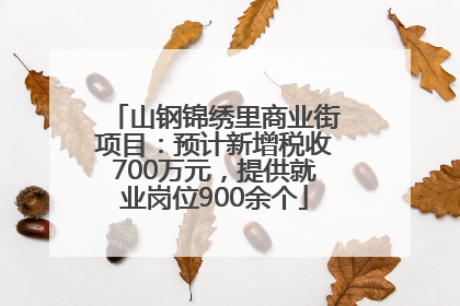 山钢锦绣里商业街项目：预计新增税收700万元，提供就业岗位900余个