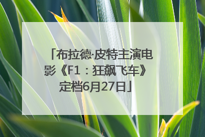 布拉德·皮特主演电影《F1：狂飙飞车》定档6月27日