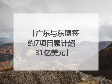 广东与东盟签约7项目累计超31亿美元