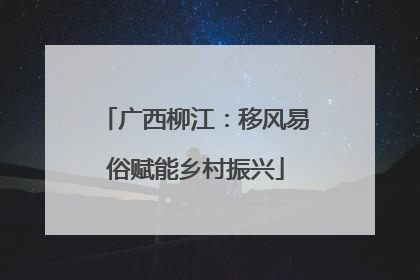 广西柳江：移风易俗赋能乡村振兴
