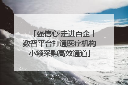 强信心·走进百企丨数智平台打通医疗机构小额采购高效通道