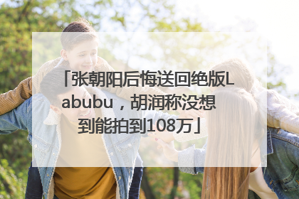 张朝阳后悔送回绝版Labubu，胡润称没想到能拍到108万
