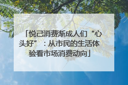 悦己消费渐成人们“心头好”：从市民的生活体验看市场消费动向
