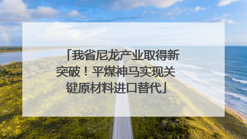 我省尼龙产业取得新突破！平煤神马实现关键原材料进口替代