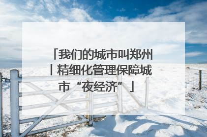 我们的城市叫郑州丨精细化管理保障城市“夜经济”