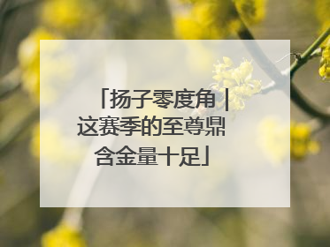 扬子零度角｜这赛季的至尊鼎含金量十足