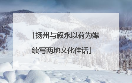 扬州与叙永以荷为媒续写两地文化佳话