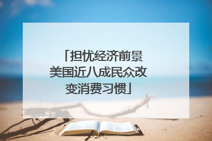 担忧经济前景 美国近八成民众改变消费习惯