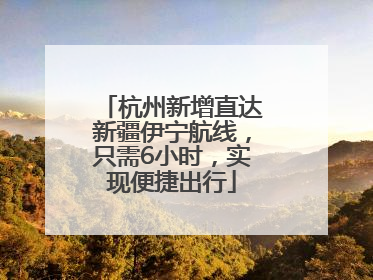 杭州新增直达新疆伊宁航线，只需6小时，实现便捷出行