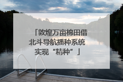 敦煌万亩棉田借北斗导航播种系统实现“精种”