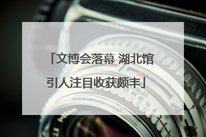 文博会落幕 湖北馆引人注目收获颇丰