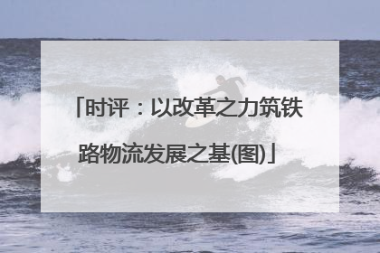 时评：以改革之力筑铁路物流发展之基(图)