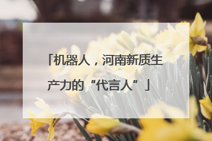 机器人，河南新质生产力的“代言人”