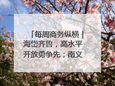 每周商务纵横｜海岱齐鲁，高水平开放勇争先；南义乌北临沂，两扇窗里观外贸