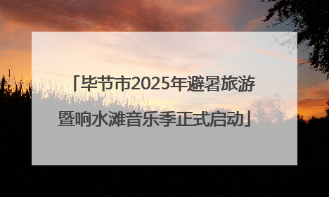 毕节市2025年避暑旅游暨响水滩音乐季正式启动