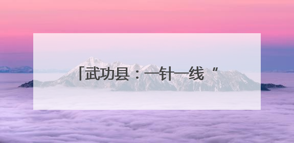 武功县：一针一线“绣”出就业新图景