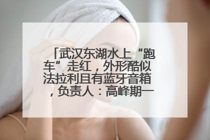 武汉东湖水上“跑车”走红，外形酷似法拉利且有蓝牙音箱，负责人：高峰期一两百人排队