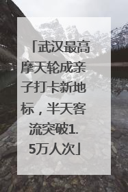 武汉最高摩天轮成亲子打卡新地标，半天客流突破1.5万人次