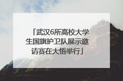 武汉6所高校大学生国旗护卫队展示邀请赛在大悟举行