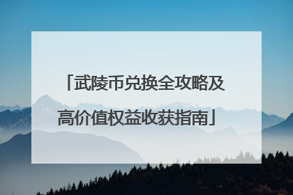 武陵币兑换全攻略及高价值权益收获指南