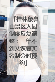 桂林象鼻山景区入园制度反复调整：一年不到又恢复实名制分时预约