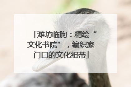 潍坊临朐：精绘“文化书院”，编织家门口的文化纽带