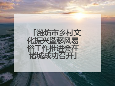 潍坊市乡村文化振兴暨移风易俗工作推进会在诸城成功召开